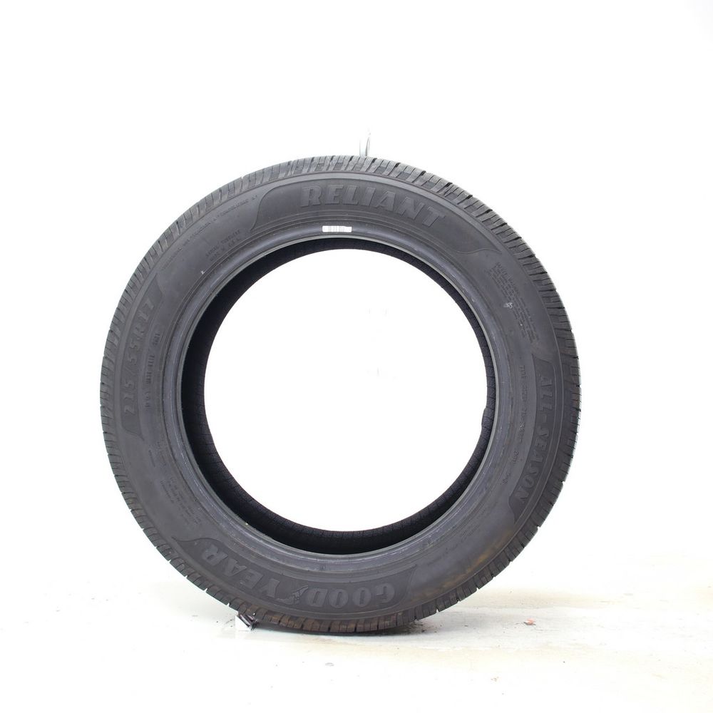 Set of (2) Used 215/55R17 Goodyear Reliant All-season 94V - 5-6/32 - Image 6