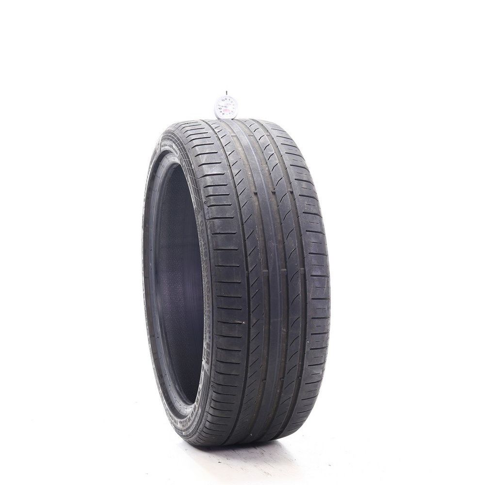 Set of (2) Used 225/40R19 Continental ContiSportContact 5 SSR MOE 93Y - 4-4.5/32 - Image 1
