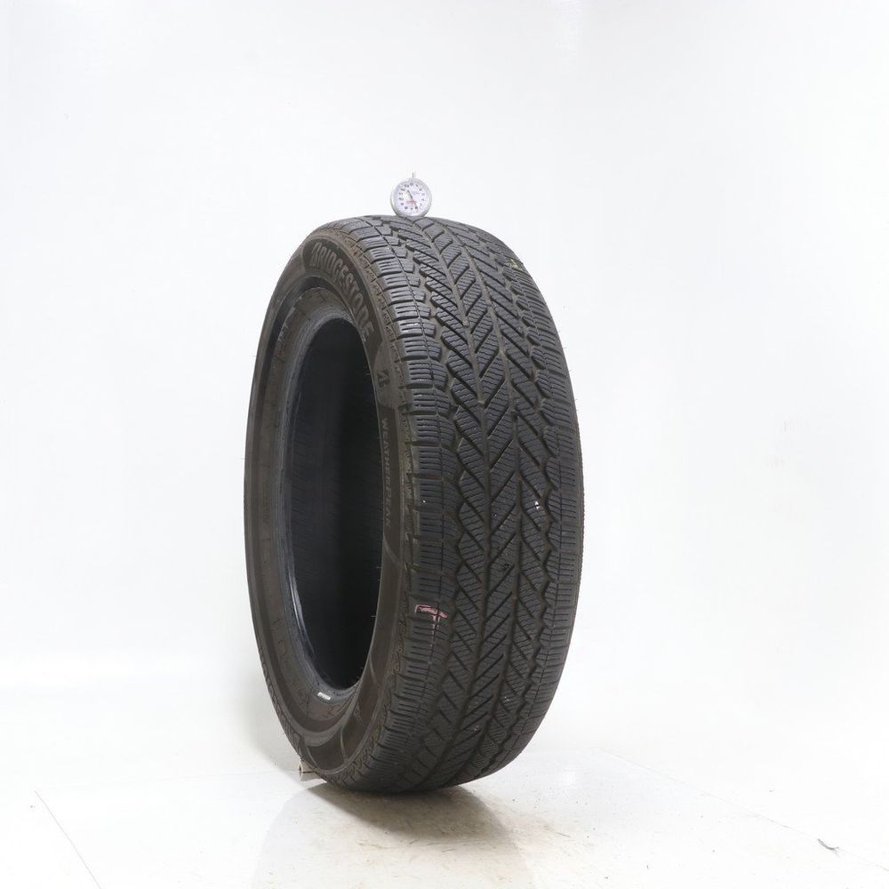 Set of (2) Used 225/60R18 Bridgestone WeatherPeak 100H - 5.5-7/32 - Image 1