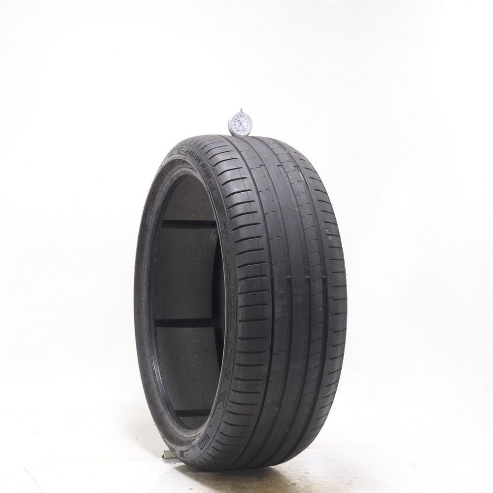 Set of (2) Used 245/35R20 Pirelli P Zero PZ4 MOE Run Flat 95Y - 5.5-6.5/32 - Image 1