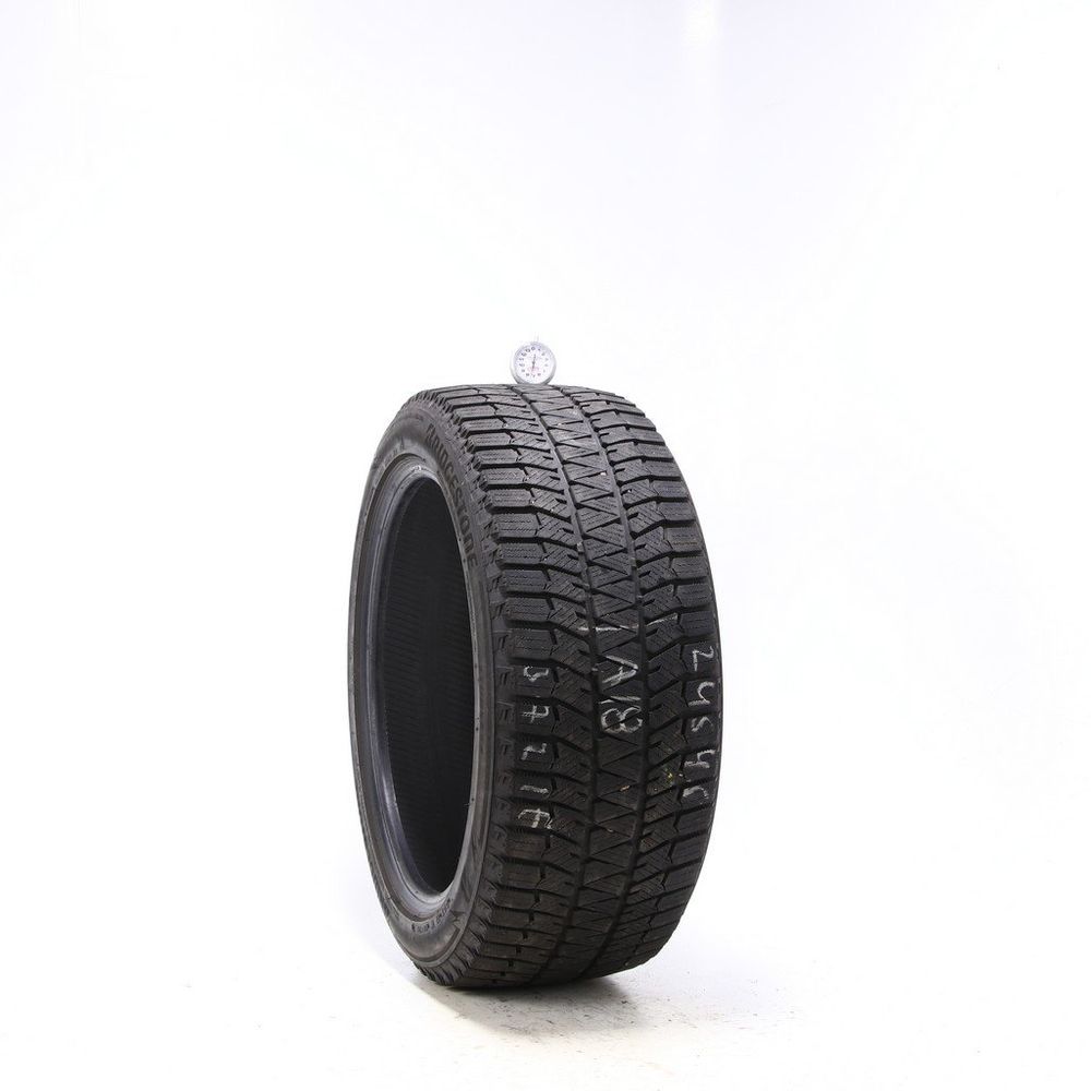 Set of (2) Used 245/45R18 Bridgestone Blizzak WS90 Studless 100H - 7.5-8/32 - Image 1