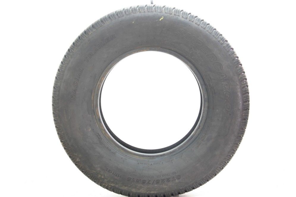 Set of (2) Used ST 225/75R15 Supercargo Radial Trailer 117/112L E - 8.5/32 - Image 3