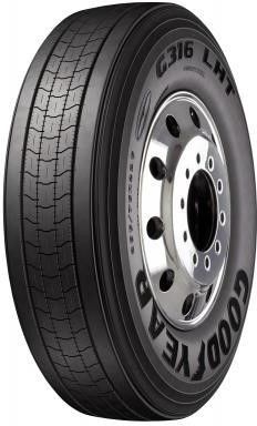 Set of (4) New 275/70R22.5 Goodyear G316 LHT Fuel Max 148L - Image 1