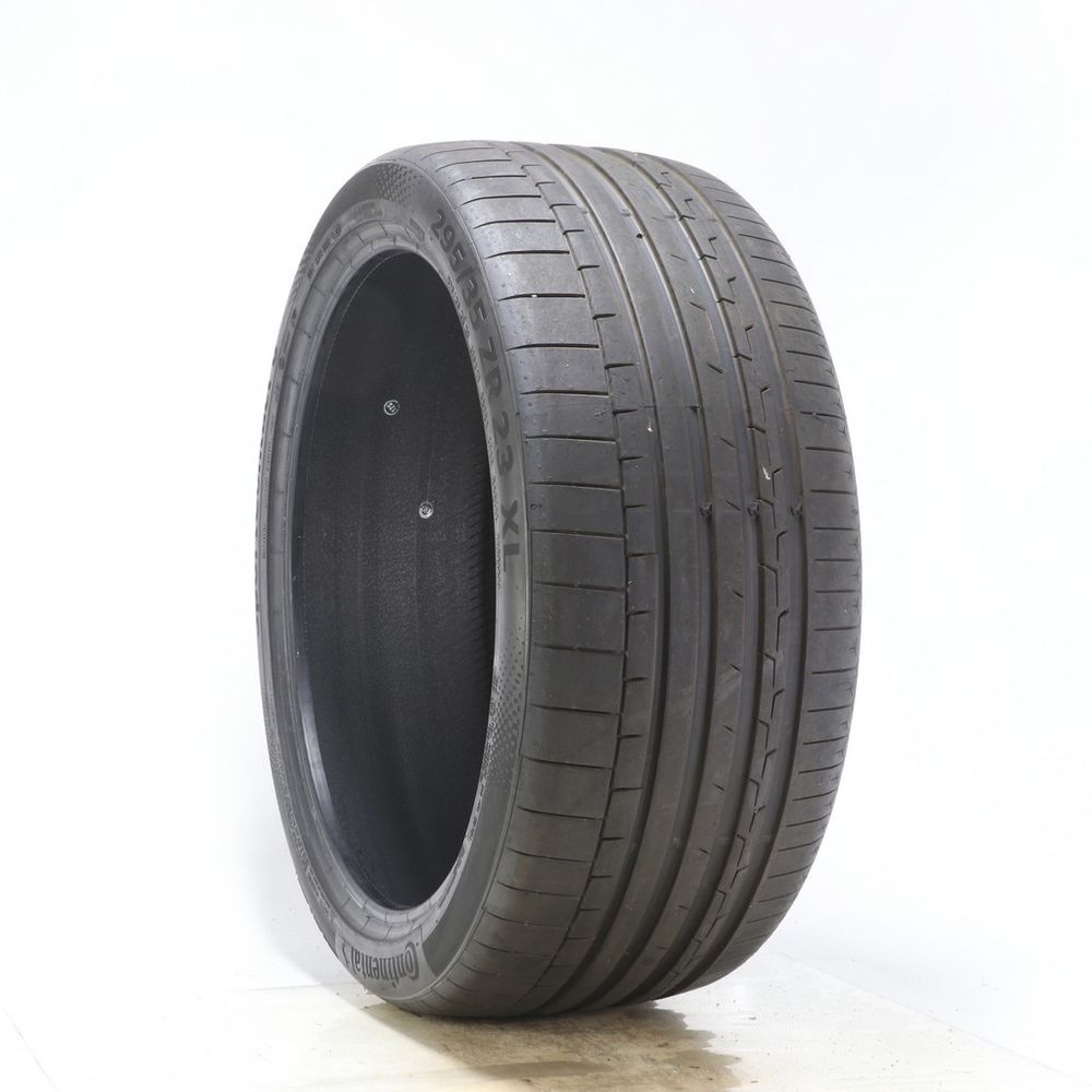 Set of (2) Driven Once 295/35ZR23 Continental SportContact 6 AO 108Y - 9/32 - Image 1