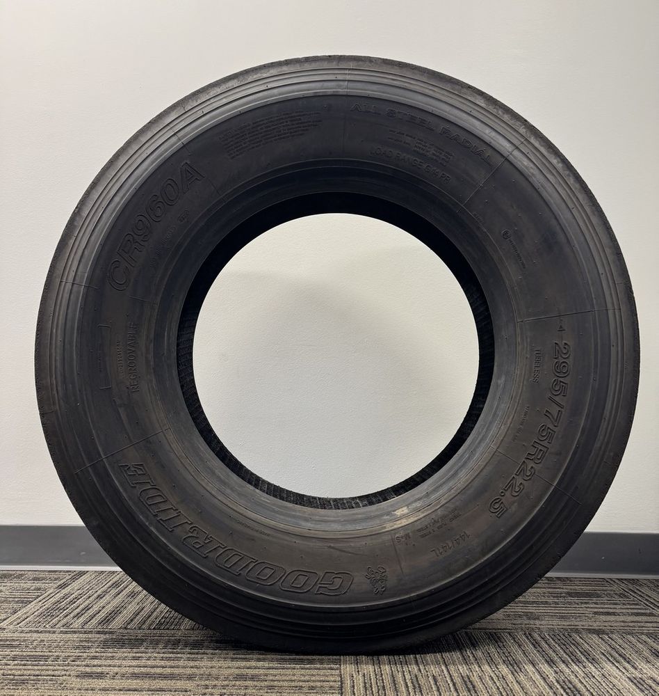 Set of (2) Used 295/75R22.5 Goodride CR960A 144/141L - 17/32 - Image 3