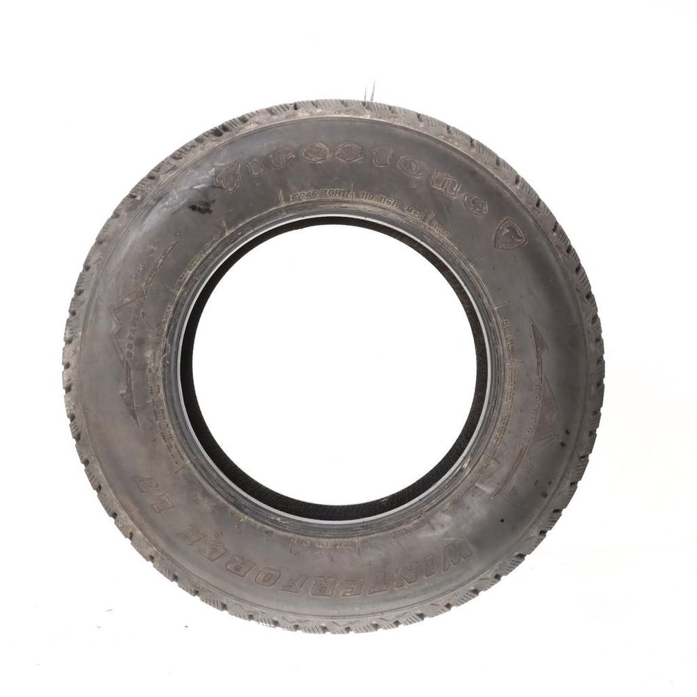 Set of (2) Used LT 245/70R17 Firestone Winterforce LT Studded 119/116R E - 10.5-11.5/32 - Image 3