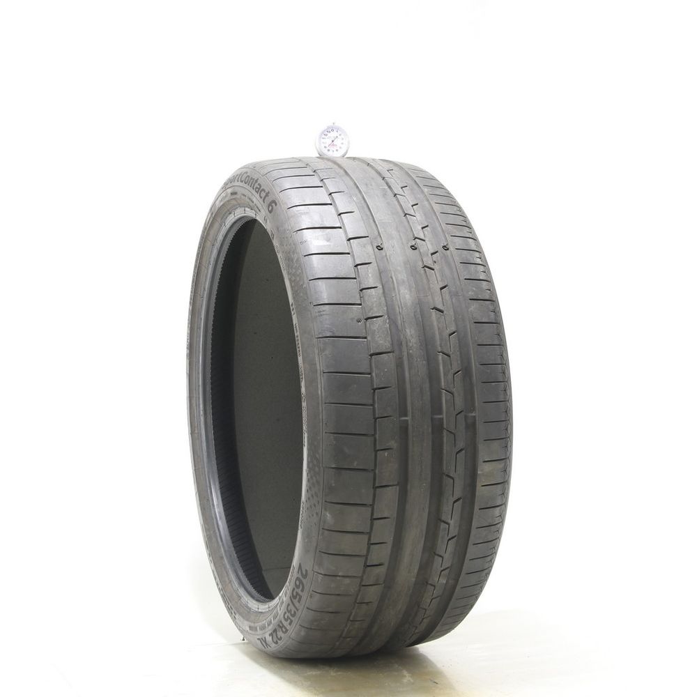 Used 265/35R22 Continental SportContact 6 TO ContiSilent 102Y - 8.5/32 - Image 1