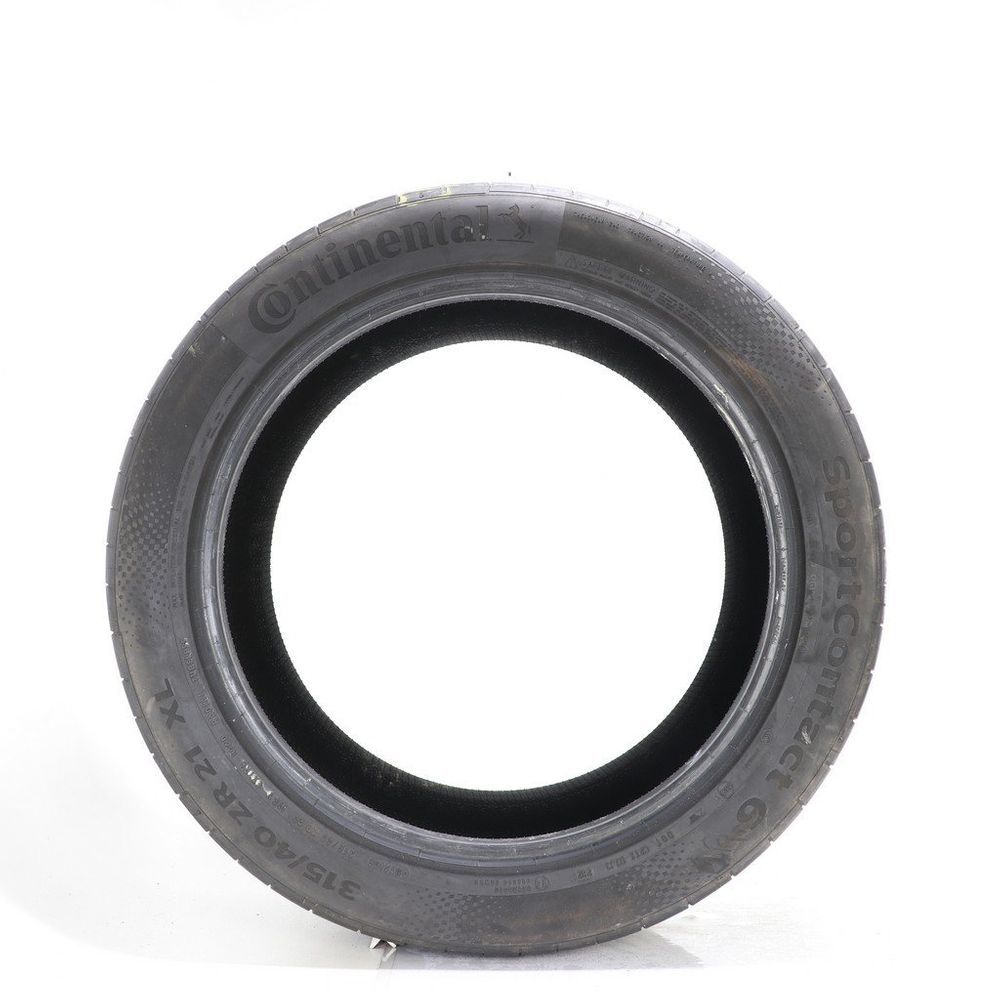 Set of (2) Used 315/40ZR21 Continental SportContact 6 MO1 115Y - 7-8/32 - Image 3