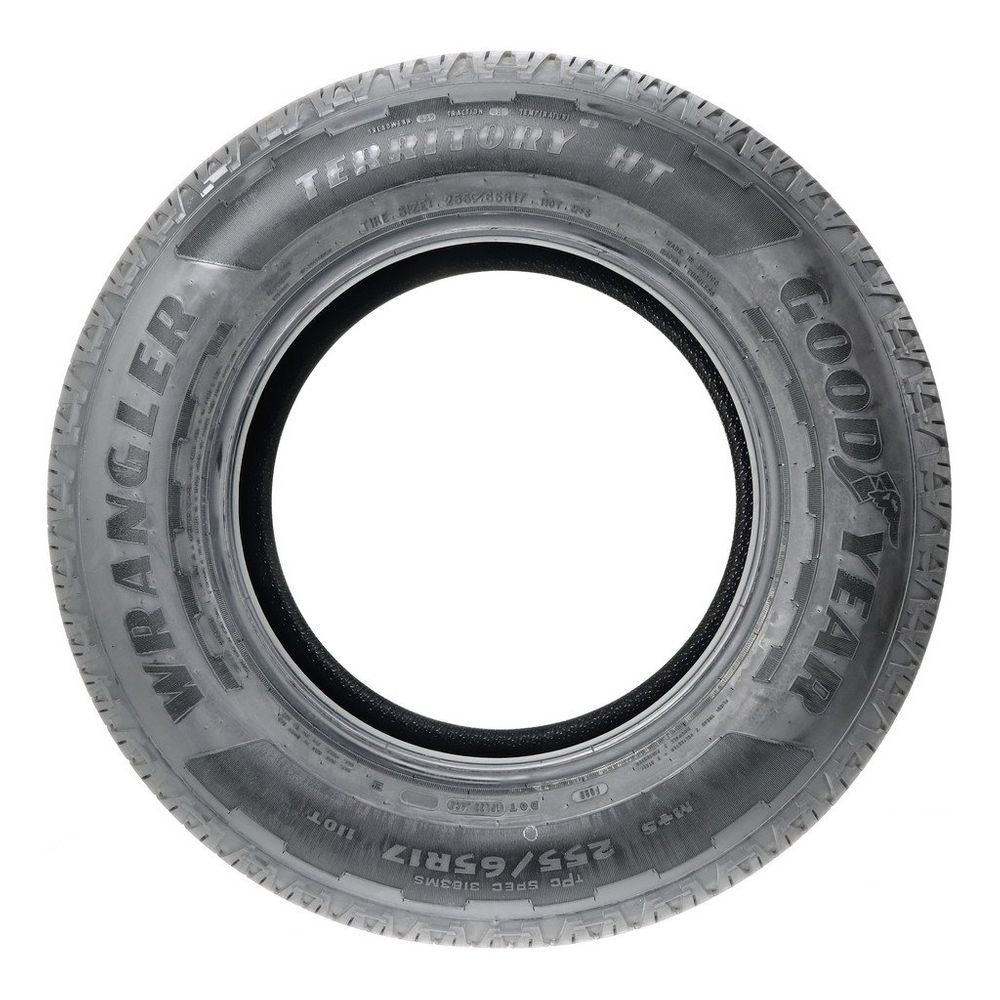 Set of (4) Driven Once 255/65R17 Goodyear Wrangler Territory HT 110T - 9.5-10.5/32 - Image 6