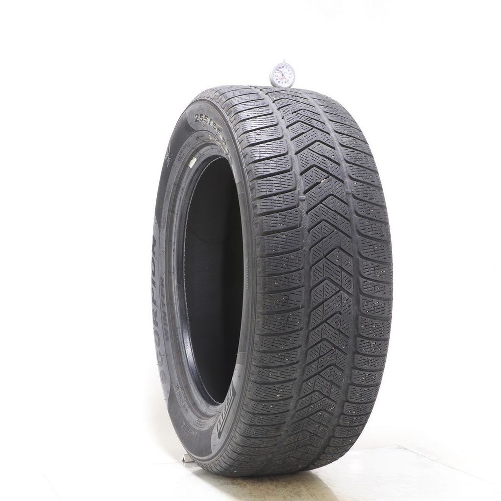 Set of (2) Used 255/55R19 Pirelli Scorpion Winter AO 111H - 5/32 - Image 1