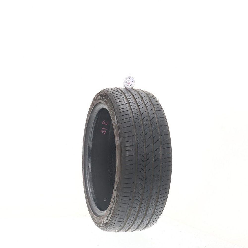 Set of (4) Used 215/45ZR17 Kumho Majesty 9 Solus TA91 91W - 7-8.5/32 - Image 1