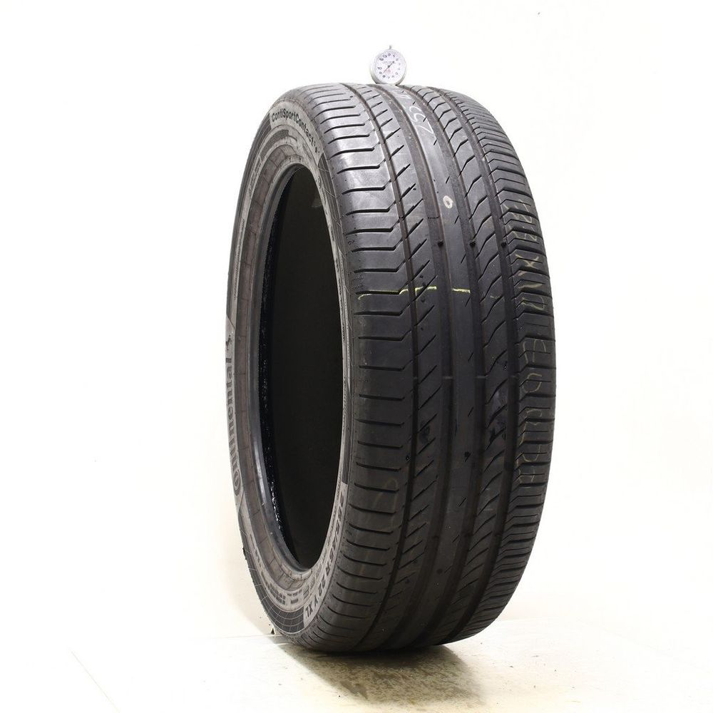 Set of (2) Used 255/45R22 Continental ContiSportContact 5 ContiSilent 107Y - 8.5-9/32 - Image 1