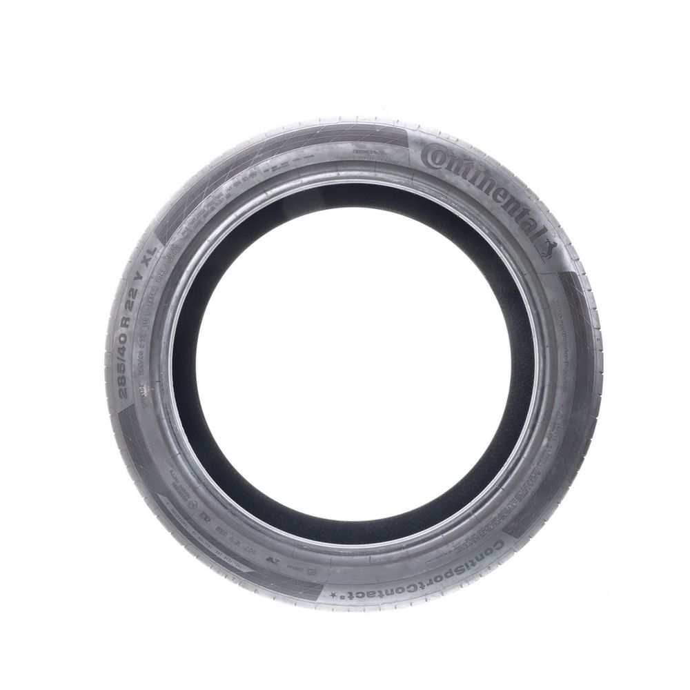 Set of (2) Used 285/40R22 Continental ContiSportContact 5 ContiSeal 110Y - 6.5/32 - Image 3