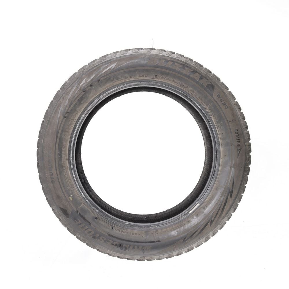 Set of (2) Used 225/60R18 Bridgestone Blizzak WS80 100H - 6-7.5/32 - Image 3