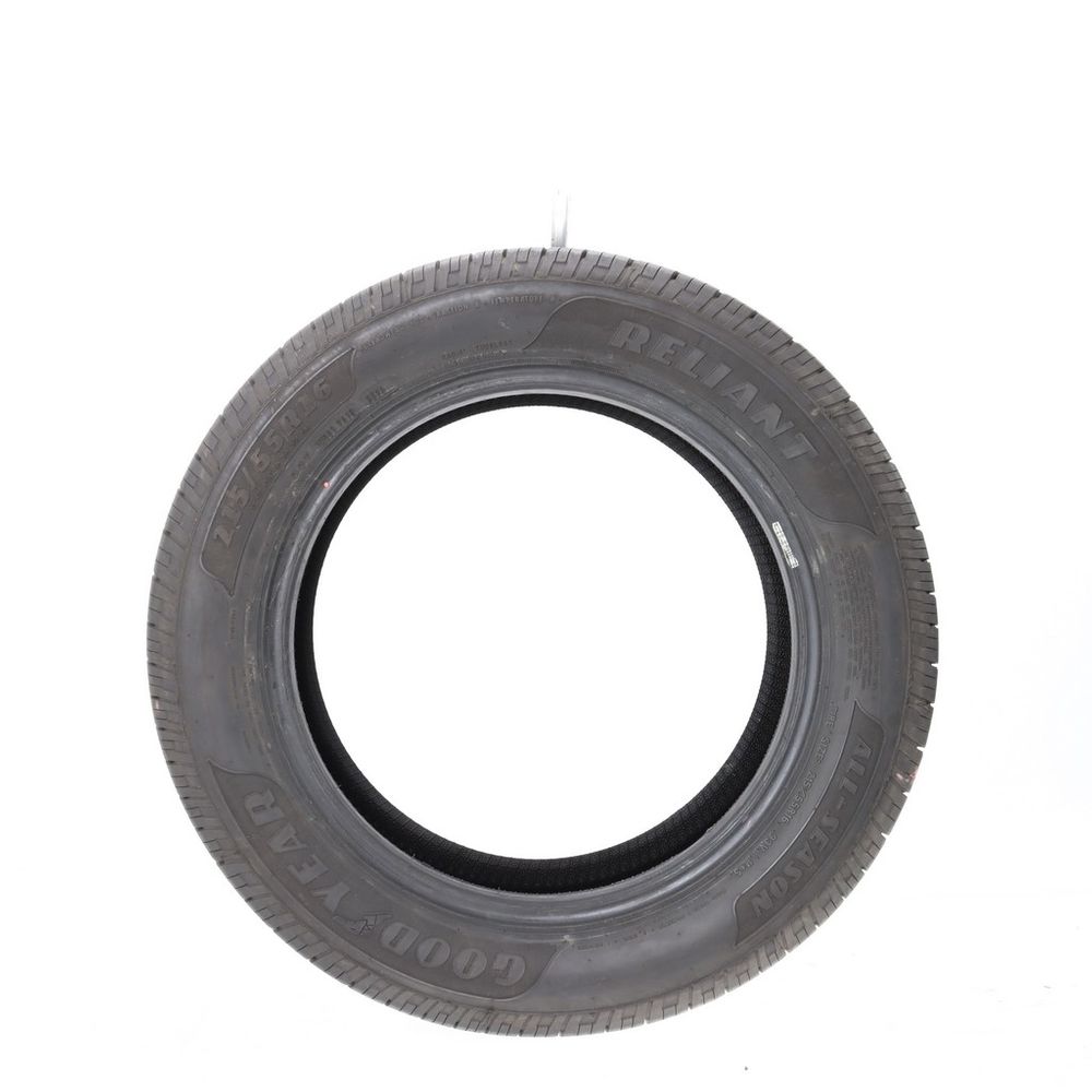 Set of (2) Used 215/55R16 Goodyear Reliant All-season 93V - 7.5-9/32 - Image 6