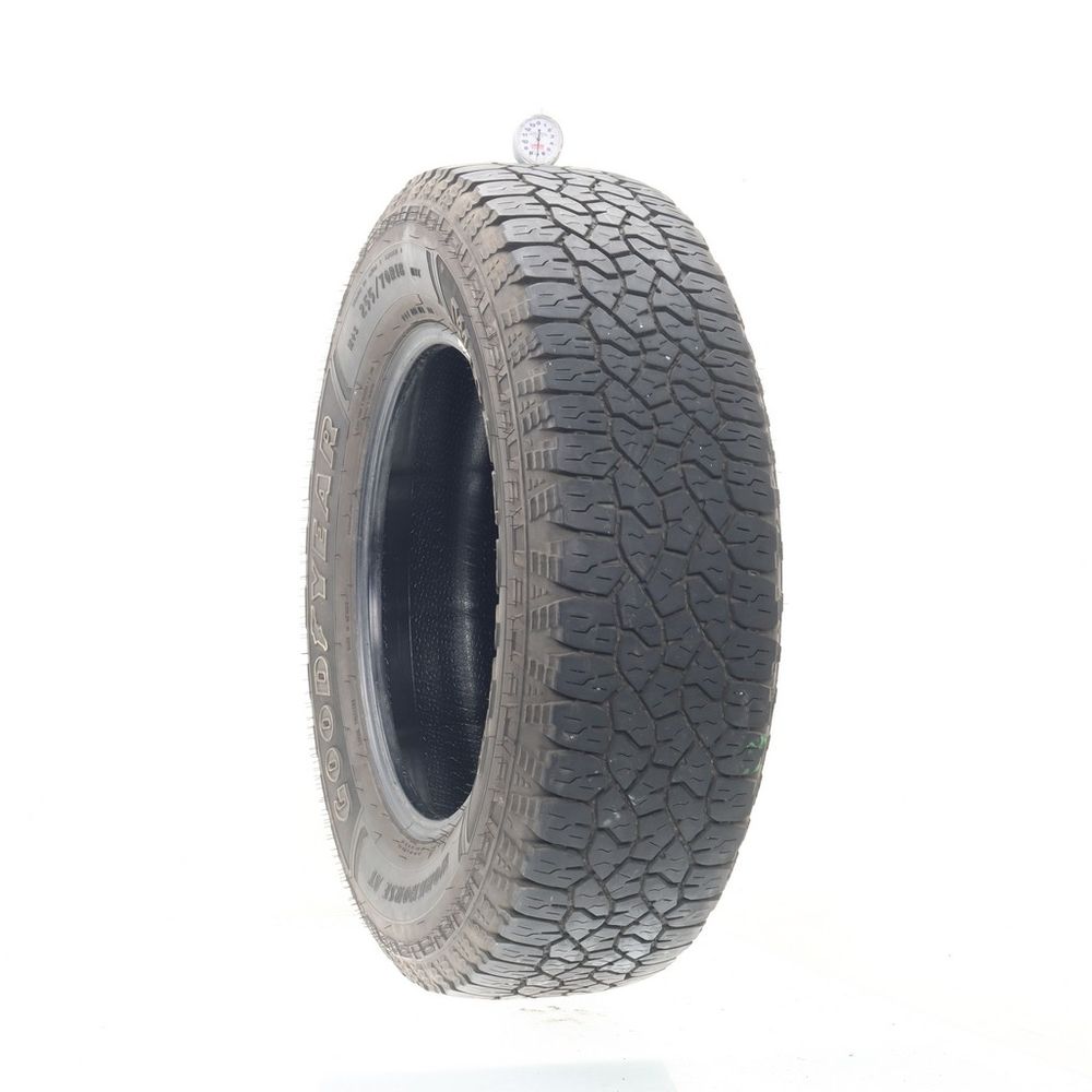 Set of (2) Used 255/70R18 Goodyear Wrangler Workhorse AT 113T - 7-7.5/32 - Image 1
