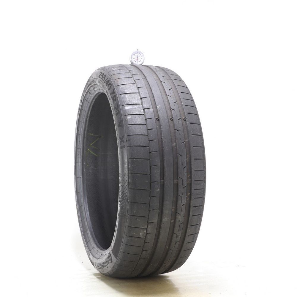 Set of (4) Used 255/40ZR21 Continental SportContact 6 102Y - 6-7.5/32 - Image 7