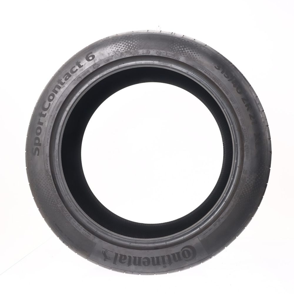 Set of (2) Used 315/40ZR21 Continental SportContact 6 MO1 115Y - 6.5-7.5/32 - Image 3