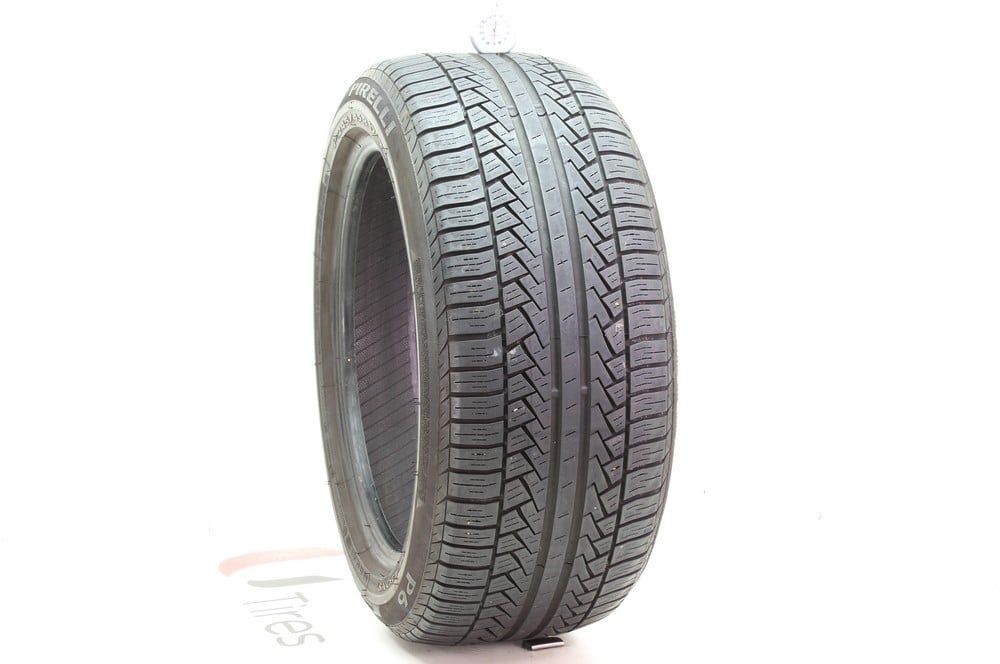 Set of (2) Used 245/45R17 Pirelli P6 Four Seasons AO 95H - 7-8/32 - Image 1