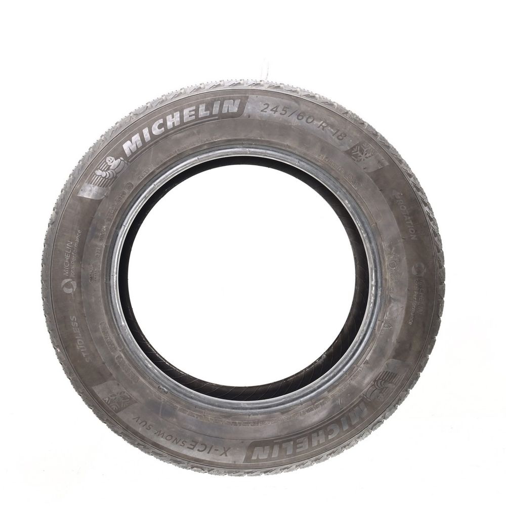 Set of (2) Used 245/60R18 Michelin X-Ice Snow SUV 105T - 5-6.5/32 - Image 3