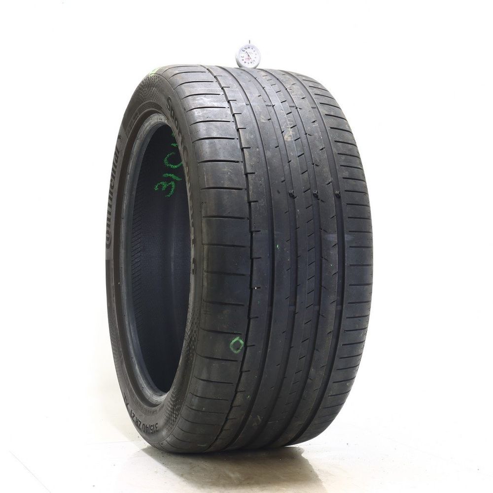 Set of (2) Used 315/40ZR21 Continental SportContact 6 MO1 115Y - 5.5-6/32 - Image 1