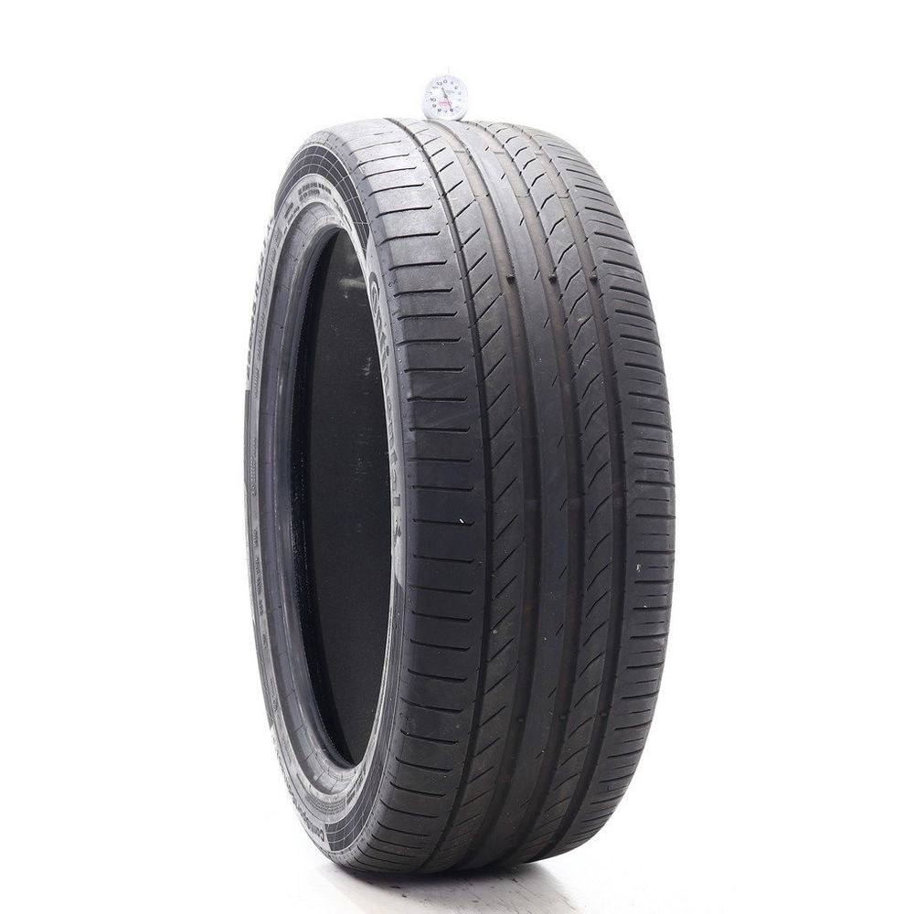 Set of (2) Used 255/45R22 Continental ContiSportContact 5 ContiSilent 107Y - 6-6.5/32 - Image 1