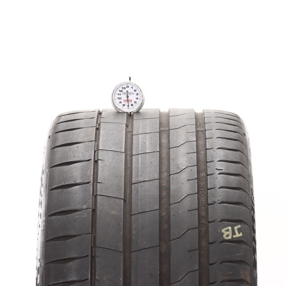 Set of (2) Used 285/30ZR22 Continental SportContact 7 AO ContiSilent 101Y - 6.5-7/32 - Image 2
