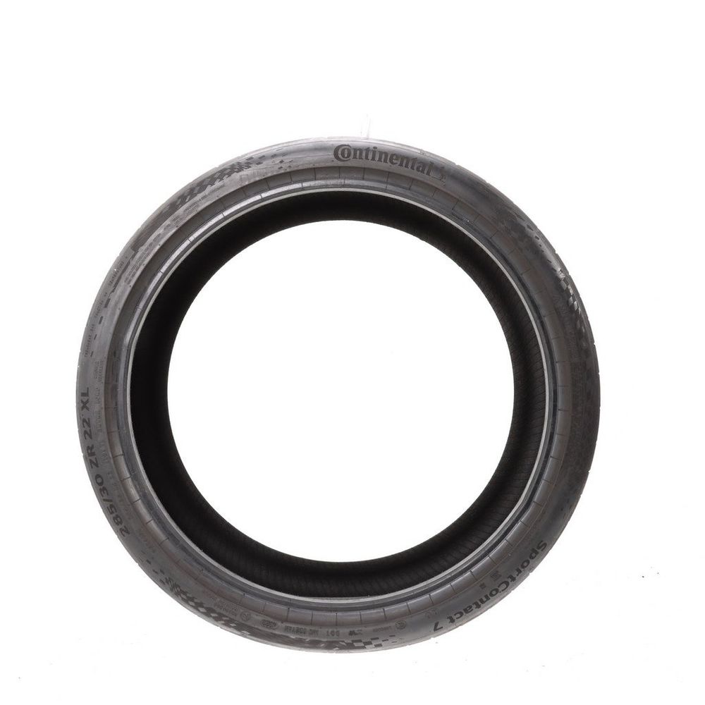 Set of (2) Used 285/30ZR22 Continental SportContact 7 AO ContiSilent 101Y - 6.5-7/32 - Image 3
