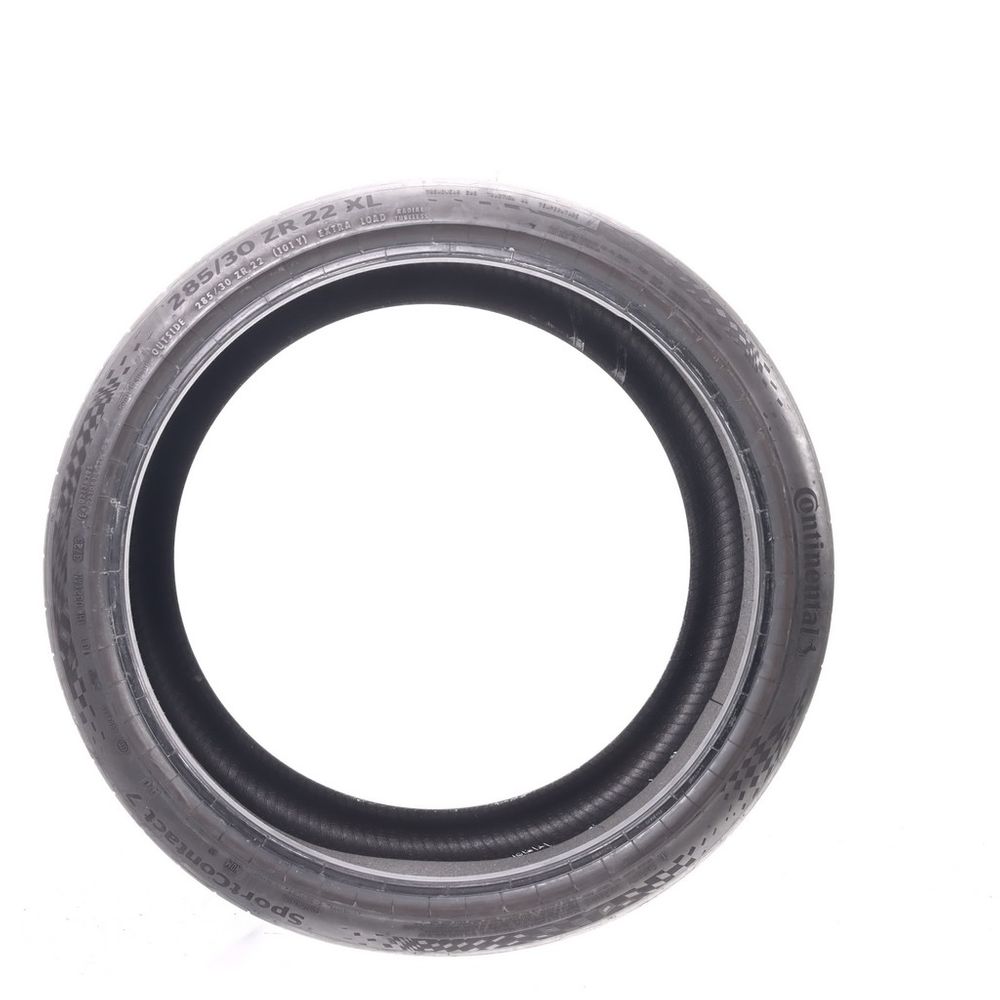 Set of (2) Used 285/30ZR22 Continental SportContact 7 AO ContiSilent 101Y - 6.5-7/32 - Image 6