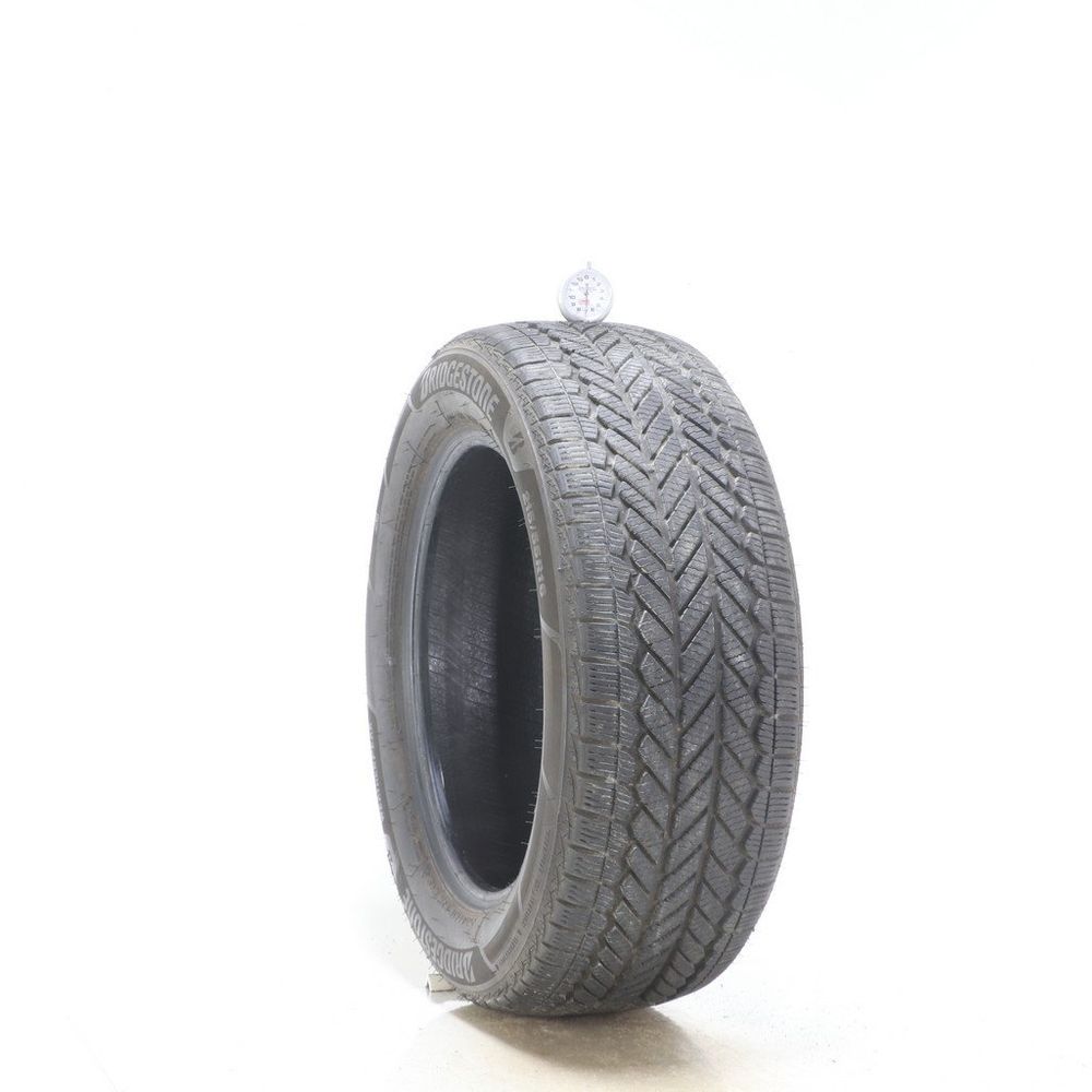 Set of (2) Used 215/55R16 Bridgestone WeatherPeak 93H - 7-7.5/32 - Image 1