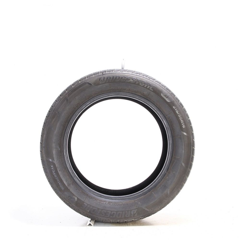 Set of (2) Used 215/55R16 Bridgestone WeatherPeak 93H - 7-7.5/32 - Image 3