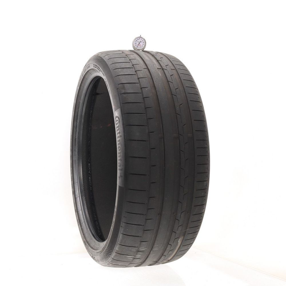 Set of (2) Used 285/35R23 Continental SportContact 6 R01 ContiSilent 107Y - 8-9/32 - Image 1
