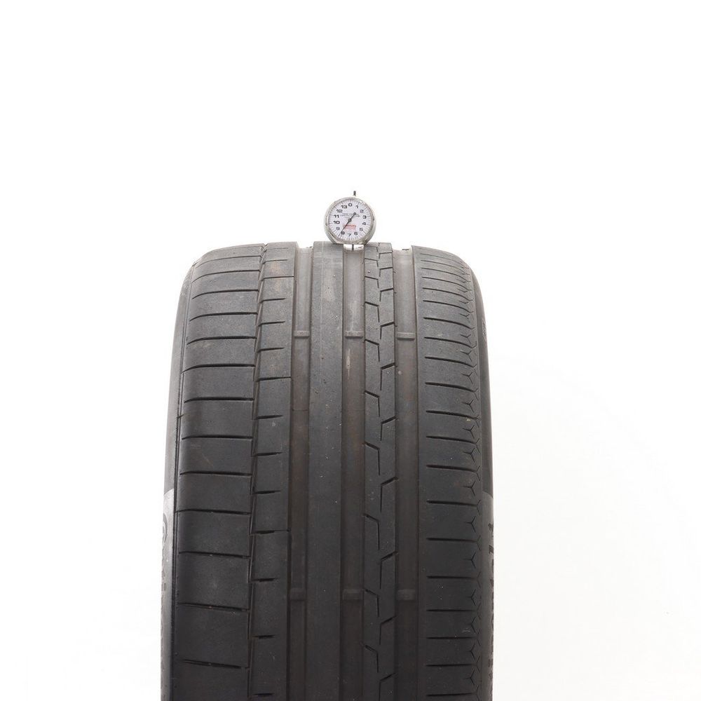 Set of (2) Used 285/35R23 Continental SportContact 6 R01 ContiSilent 107Y - 8-9/32 - Image 2