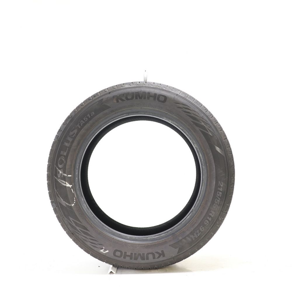 Set of (2) Used 215/55R16 Kumho Solus TA51a 97H - 7-7.5/32 - Image 3