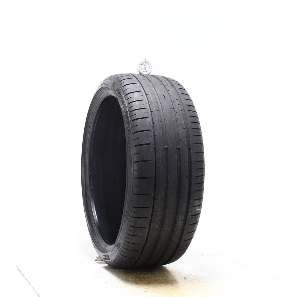Set of (2) Used 245/35ZR20 Pirelli P Zero PZ4 NA1 91Y - 6-7.5/32 - Image 1