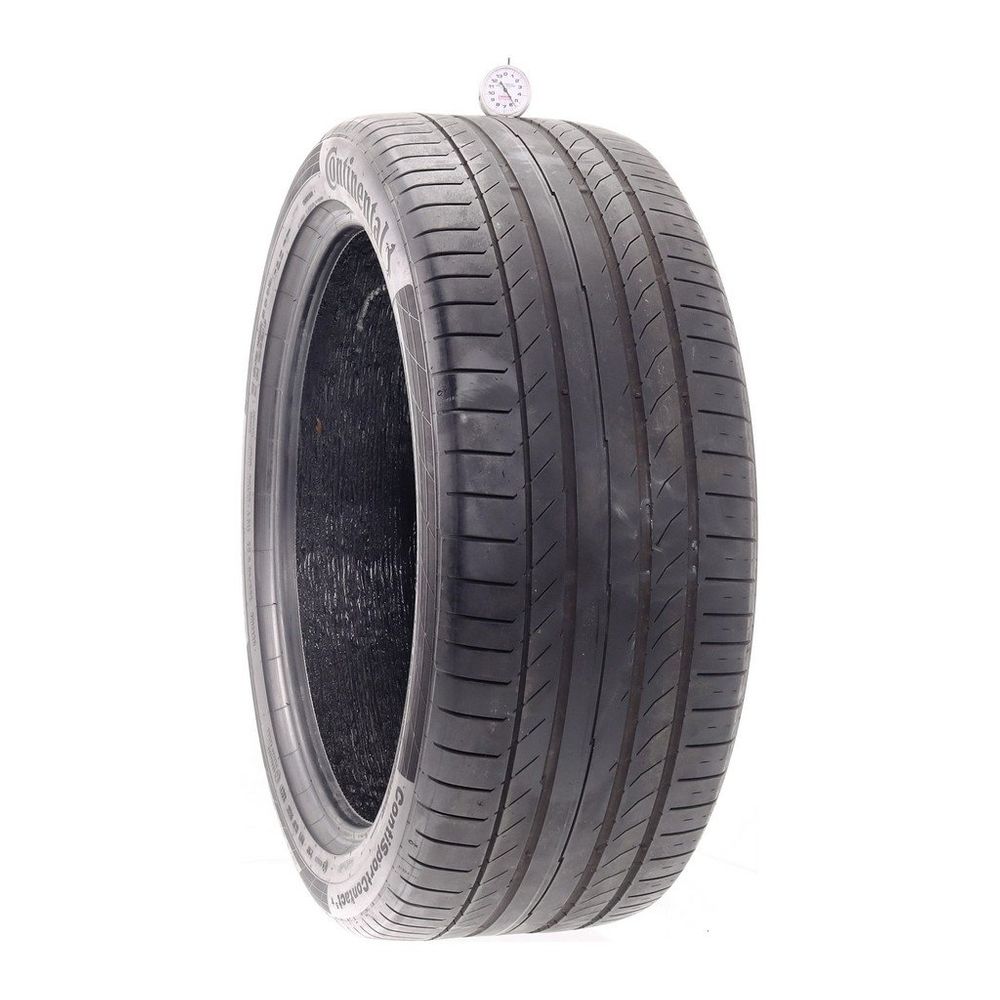 Set of (2) Used 285/40R22 Continental ContiSportContact 5 ContiSeal 110Y - 5.5-6.5/32 - Image 1