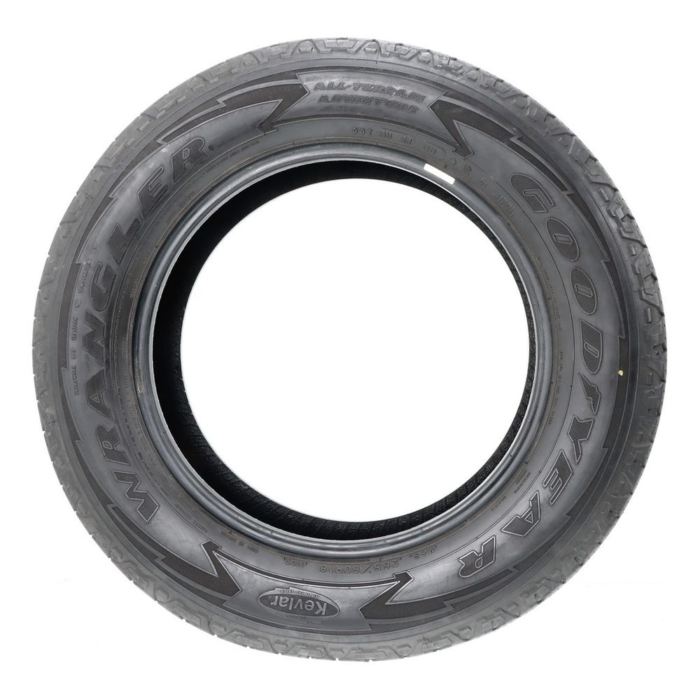 Set of (2) Used 265/60R18 Goodyear Wrangler All-Terrain Adventure Kevlar 110T - 6.5-7/32 - Image 3