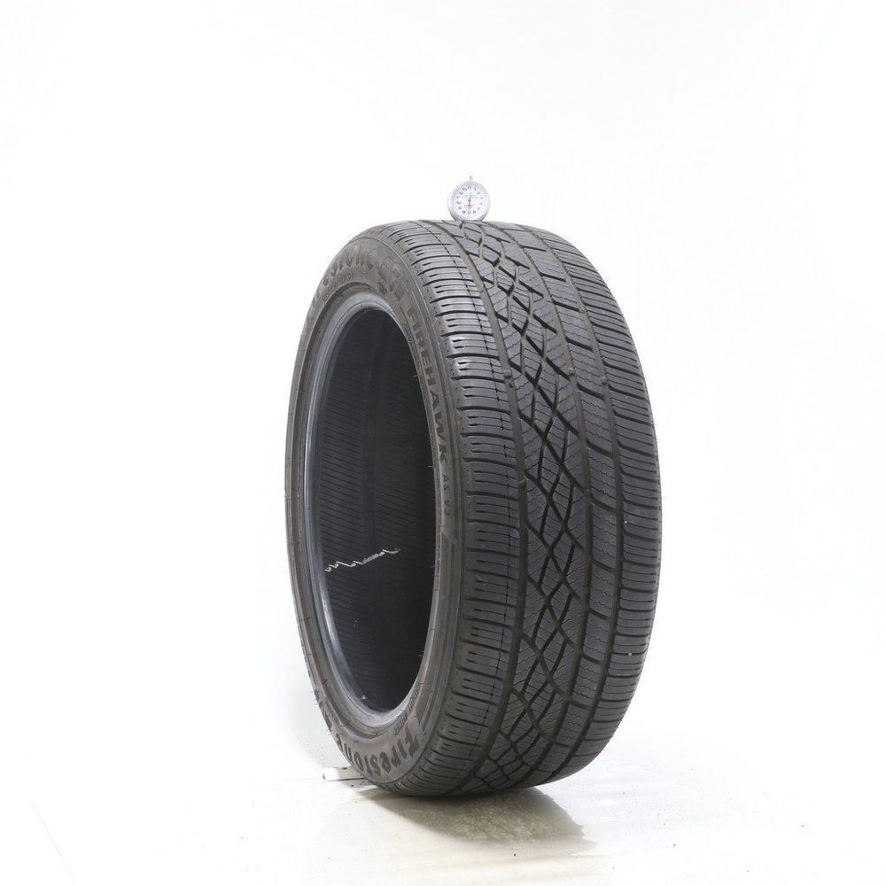 Set of (2) Used 245/45R19 Firestone Firehawk AS V2 98W - 7-7.5/32 - Image 1