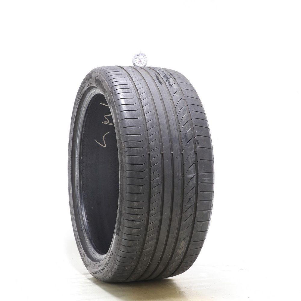 Set of (4) Used 285/35ZR21 Continental ContiSportContact 5P MO 105Y - 6-7/32 - Image 1