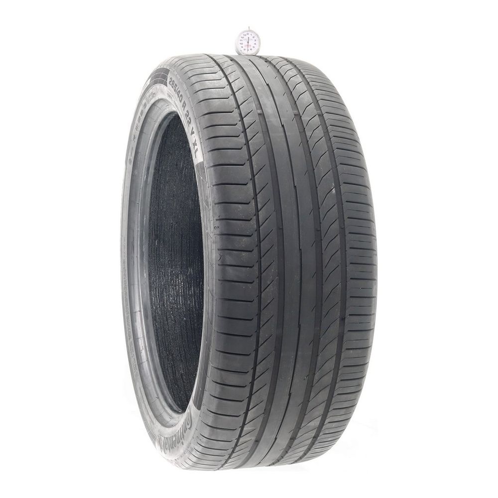 Used 285/40R22 Continental ContiSportContact 5 ContiSeal 110Y - 7/32 - Image 1