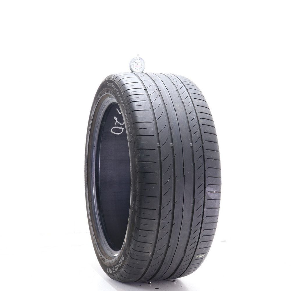 Set of (2) Used 255/40R18 Continental ContiSportContact 5 SSR 95Y - 5-6.5/32 - Image 1