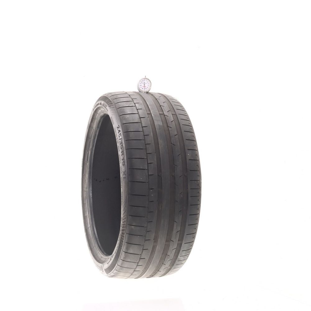Set of (2) Used 245/35R19 Continental SportContact 6 R02 93Y - 5.5-6.5/32 - Image 4