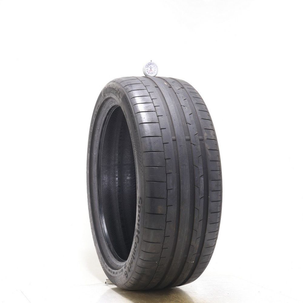 Set of (2) Used 255/40ZR20 Continental SportContact 6 MO1 101Y - 6.5-7/32 - Image 1