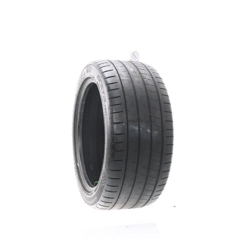 Set of (2) Used 285/40ZR19 Kumho Ecsta PS91 107Y - 5-6.5/32 - Image 1