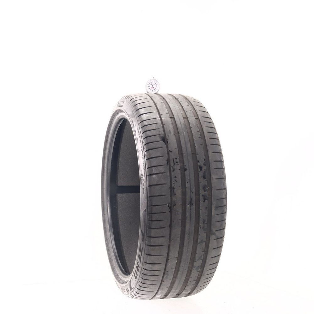 Set of (4) Used 255/35R21 Pirelli P Zero PZ4 T1 Elect PNCS 98W - 5.5-6/32 - Image 1