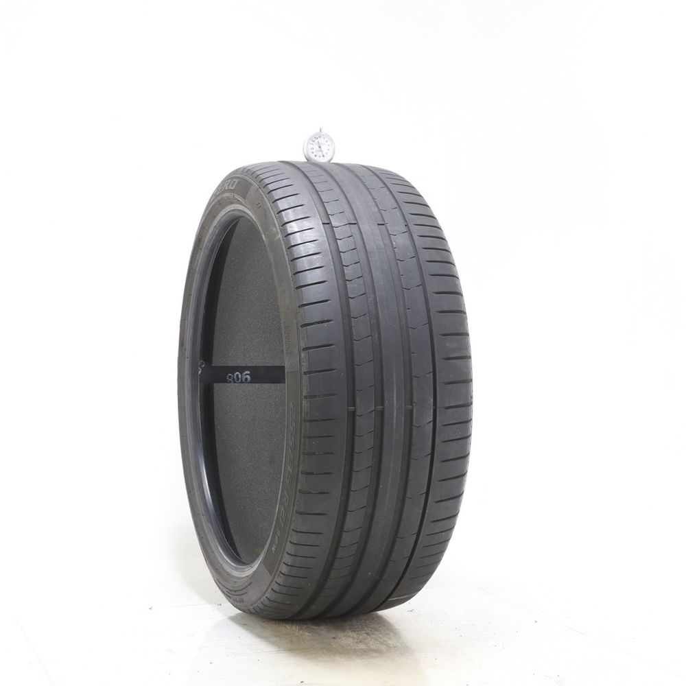 Set of (4) Used 255/35R21 Pirelli P Zero PZ4 T1 Elect PNCS 98W - 5.5-6/32 - Image 4