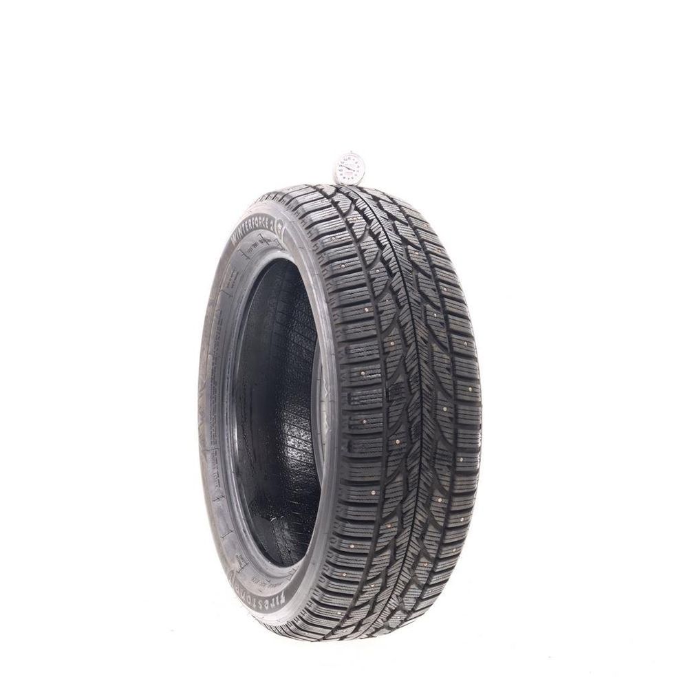 Set of (2) Used 225/50R18 Firestone Winterforce 2 Studded 95S - 11-11.5/32 - Image 1