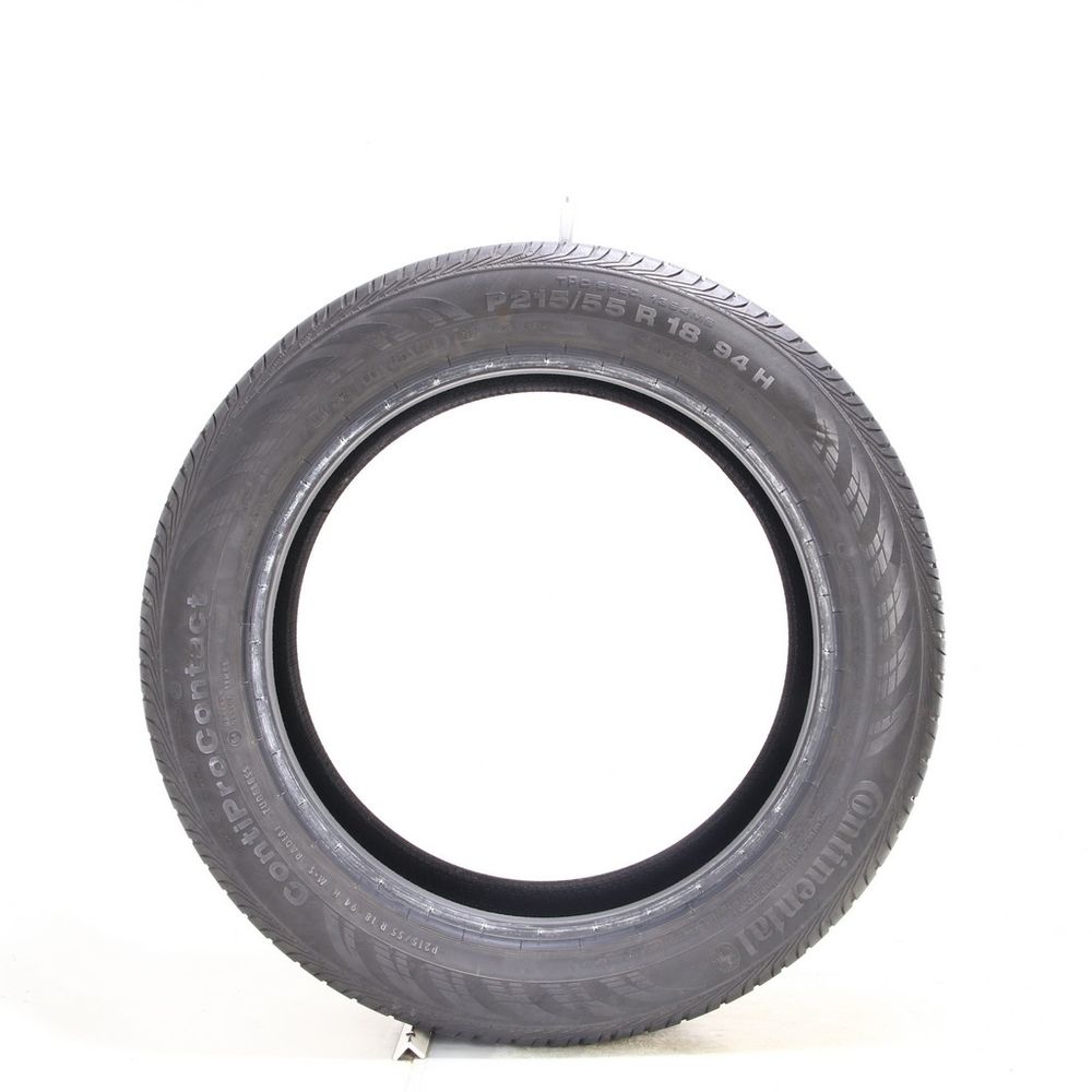 Set of (4) Used 215/55R18 Continental ContiProContact 94H - 6-7/32 - Image 3
