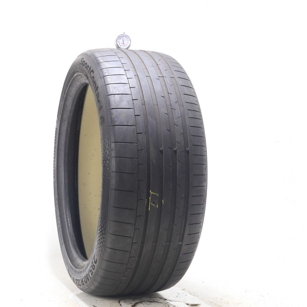 Set of (2) Used 285/40R22 Continental SportContact 6 AO ContiSilent 110Y - 5.5-6.5/32 - Image 4