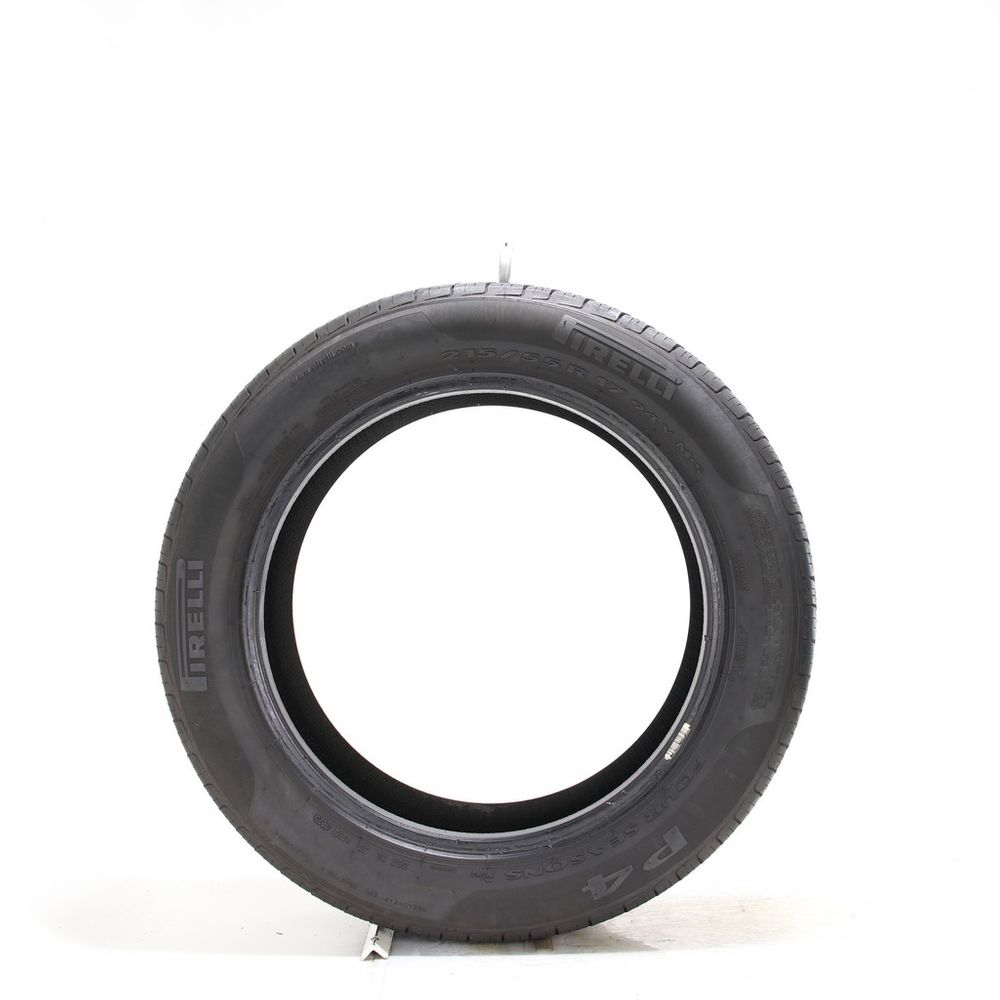 Set of (2) Used 215/55R17 Pirelli P4 Four Seasons Plus 94V - 8-9/32 - Image 3